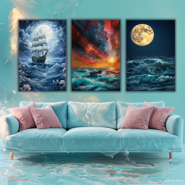 Moon and sea art1